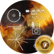 Cook Islands SPACECRAFT VOYAGER GOLDEN RECORD - SOUNDS OF EARTH $2 Silver Coin 2020 Record Grooves shape Proof Gold plated